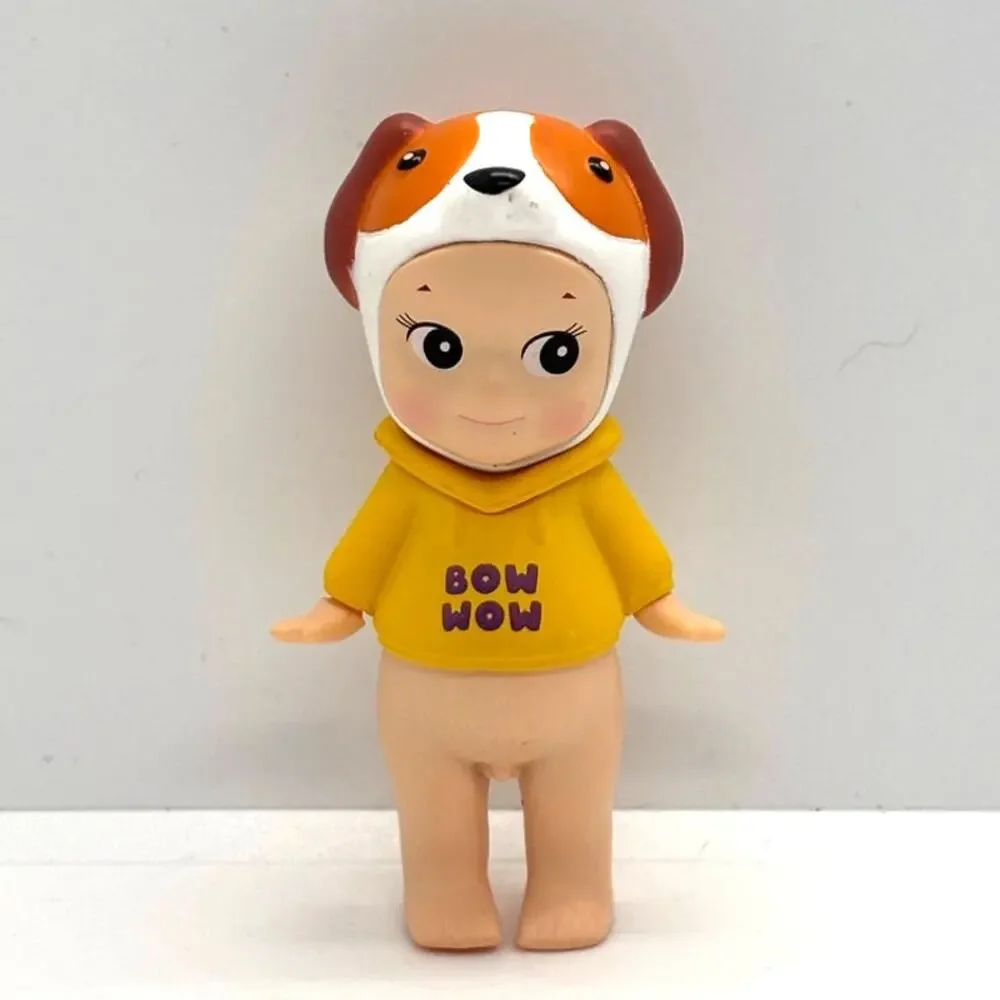 New Unbranded Kewpie/Angel Mini Figure in Beagle Dog Costume, Open Blind Box